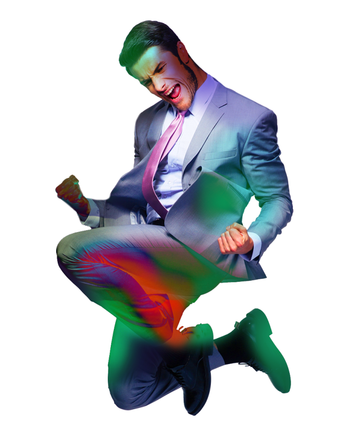 a man in a suit and tie dancing