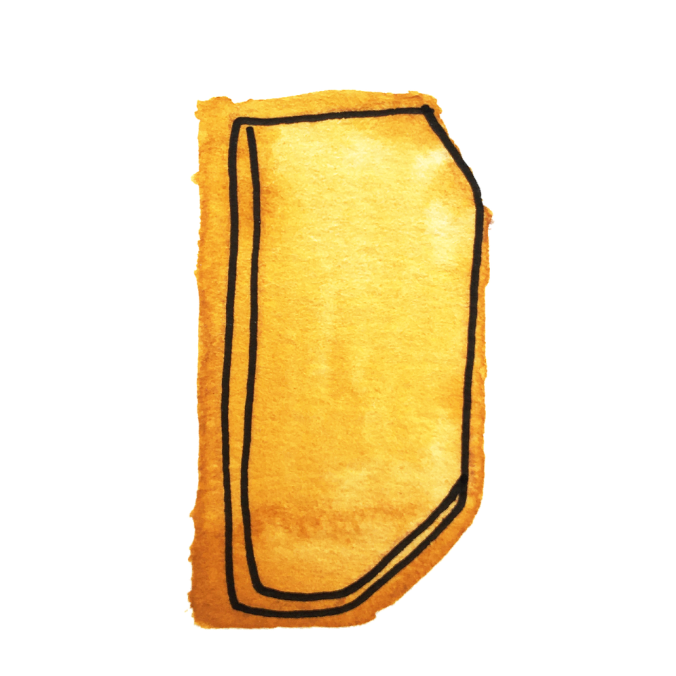 a piece of bread on a white background