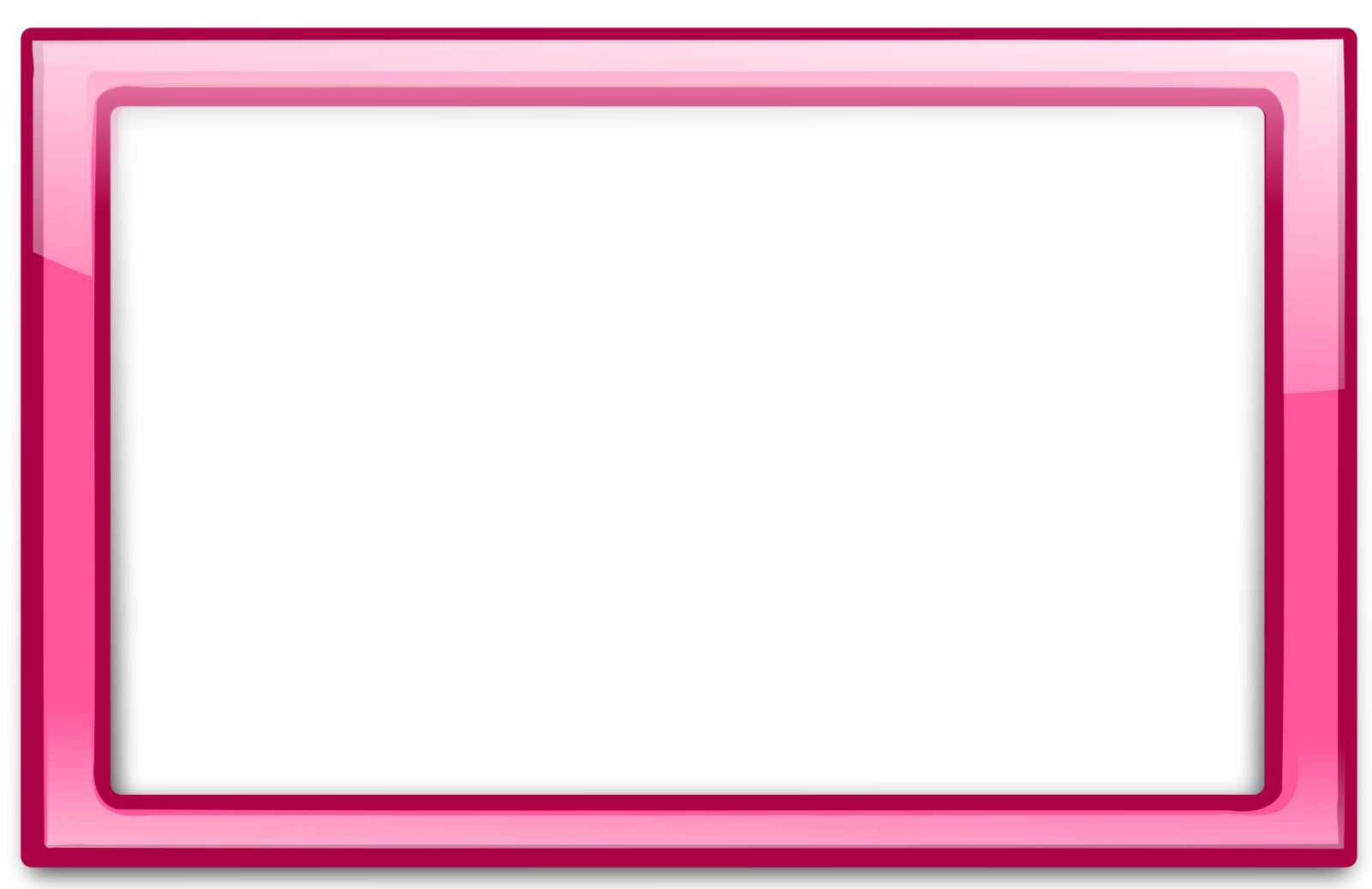 a pink frame on a white background