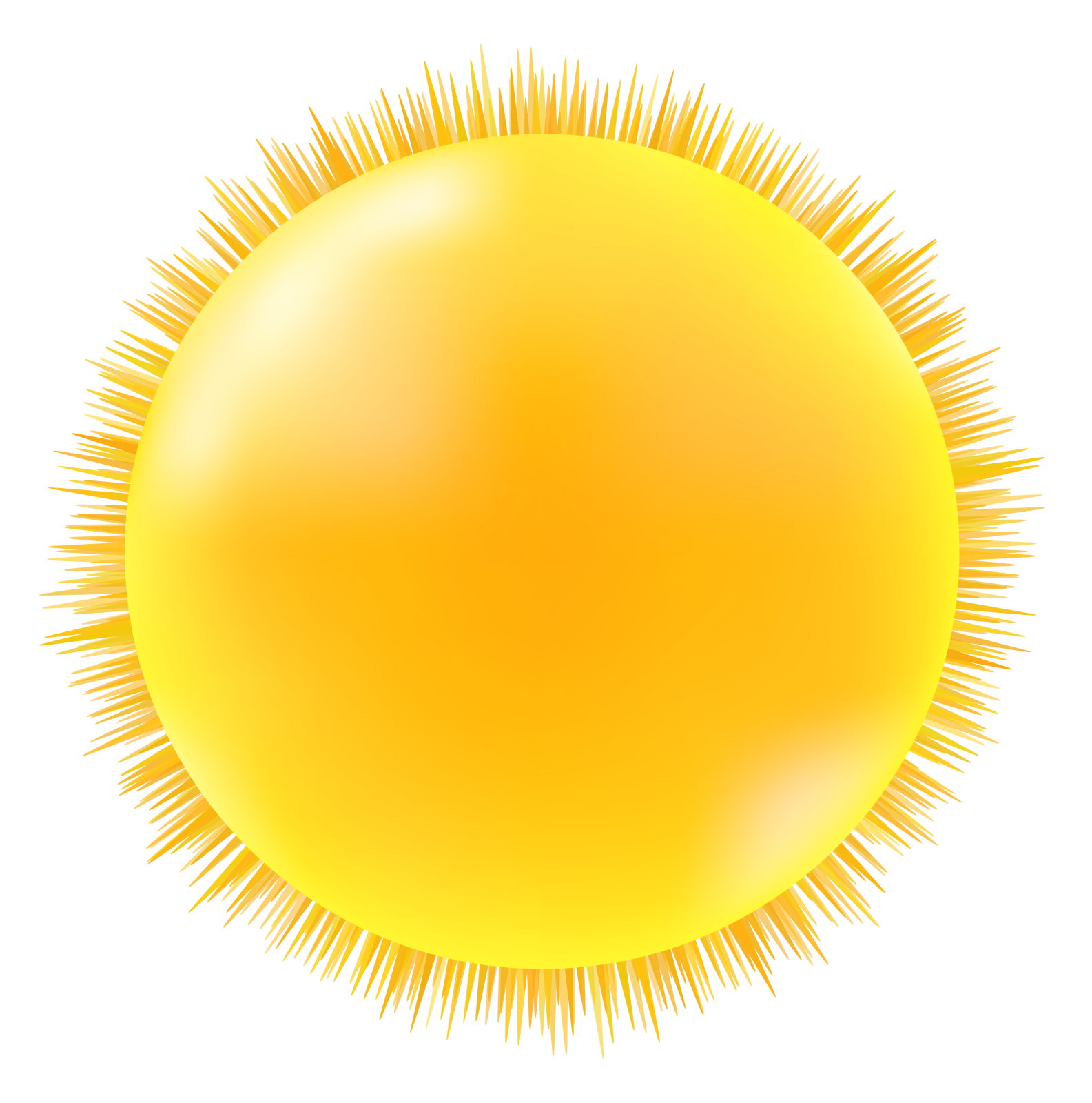 a yellow sphere on a white background