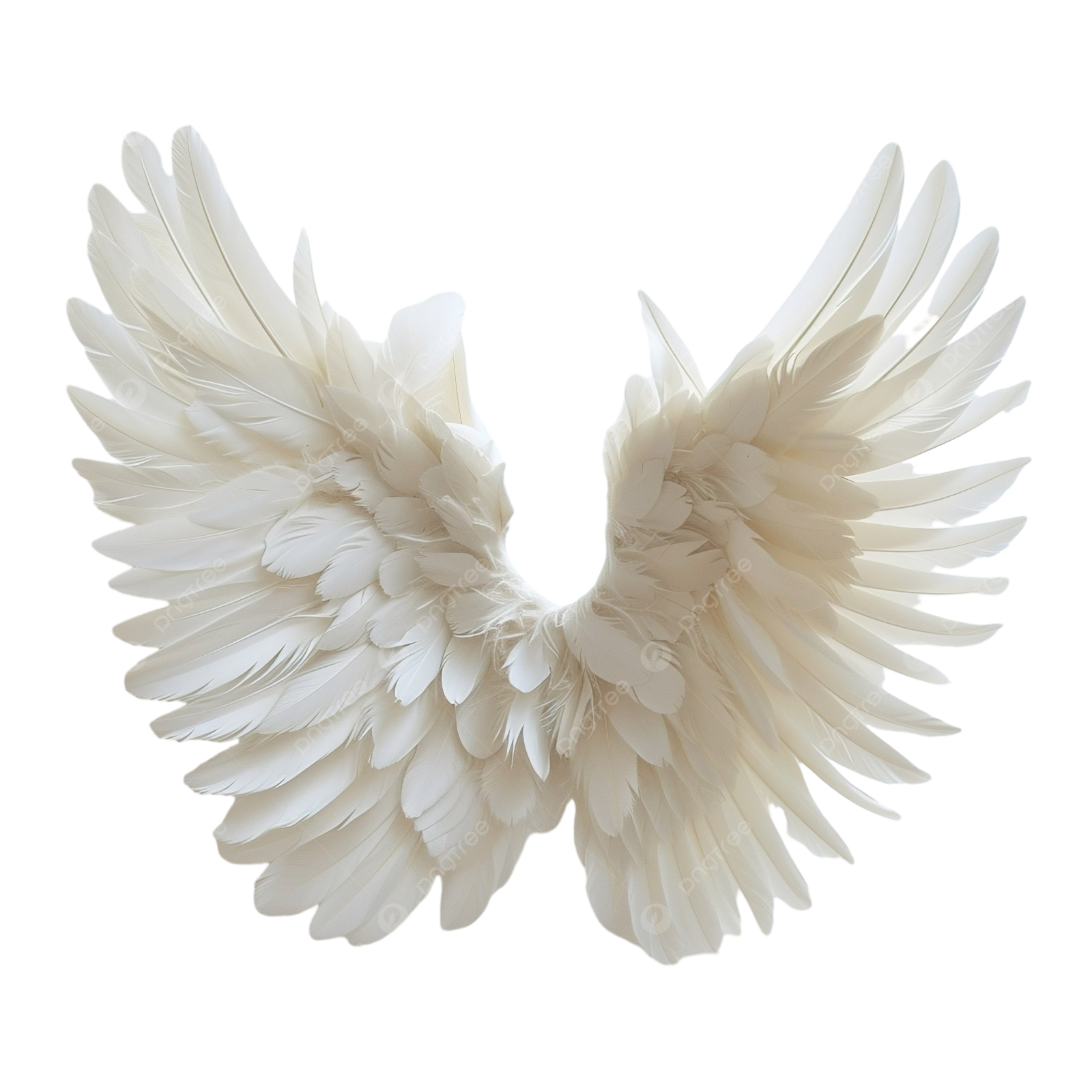 a white bird with wings on it's back