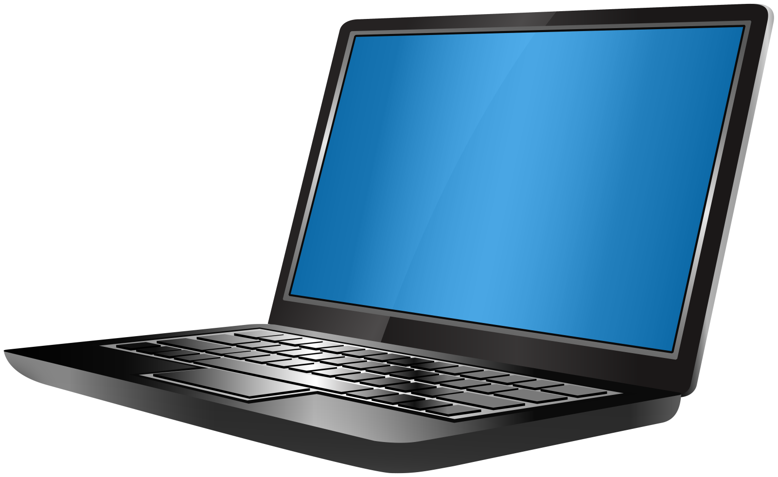 a laptop computer with a blue screen
