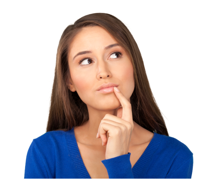 a woman with her finger on her lips