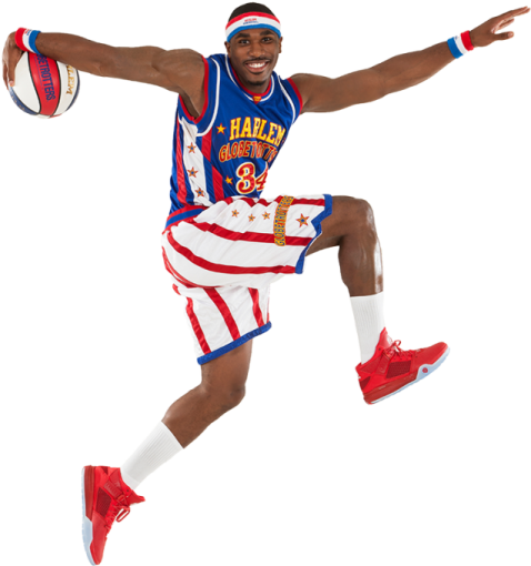 a basketball player is jumping in the air