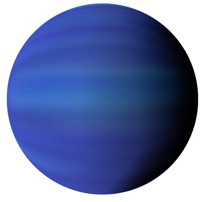 a blue planet with a white background