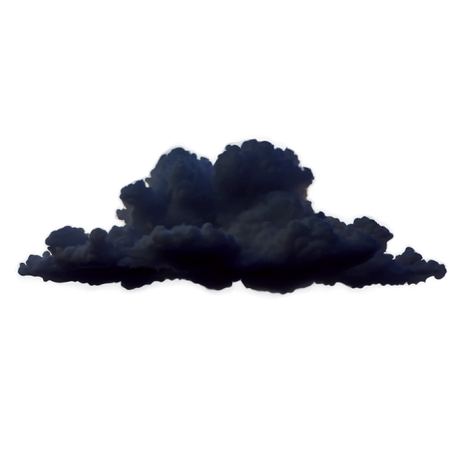 a black cloud on a white background