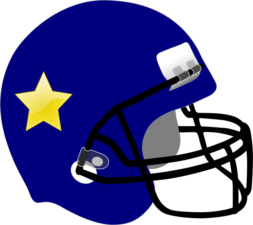 a football helmet with a star on it