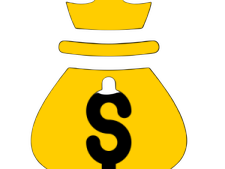 a money bag with a dollar sign inside