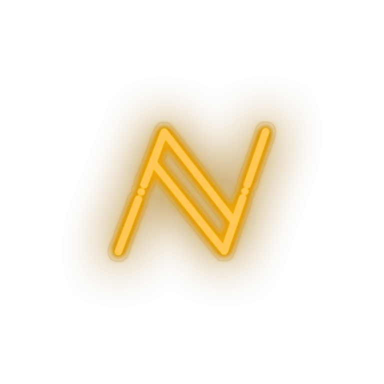 the letter n on a white background