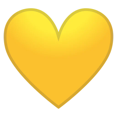 a yellow heart