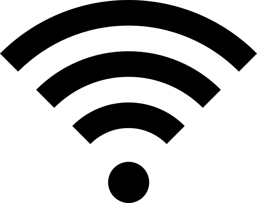 a black and white wi symbol