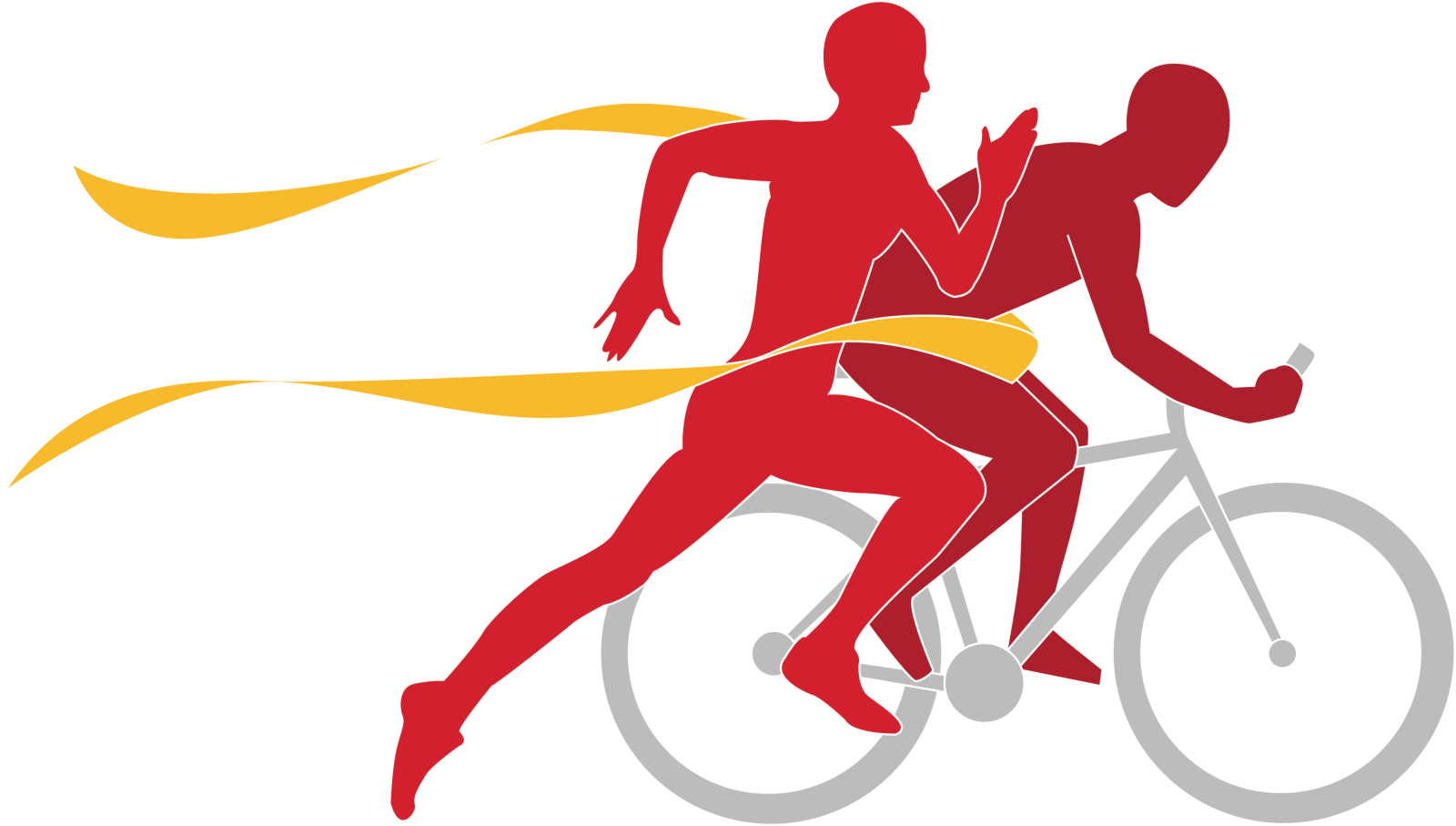 a man and woman riding on a bike
