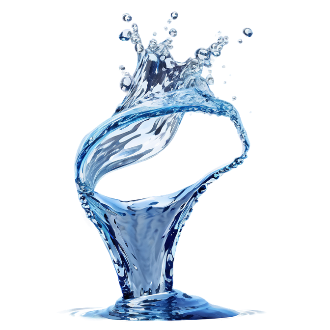water splash on a white background