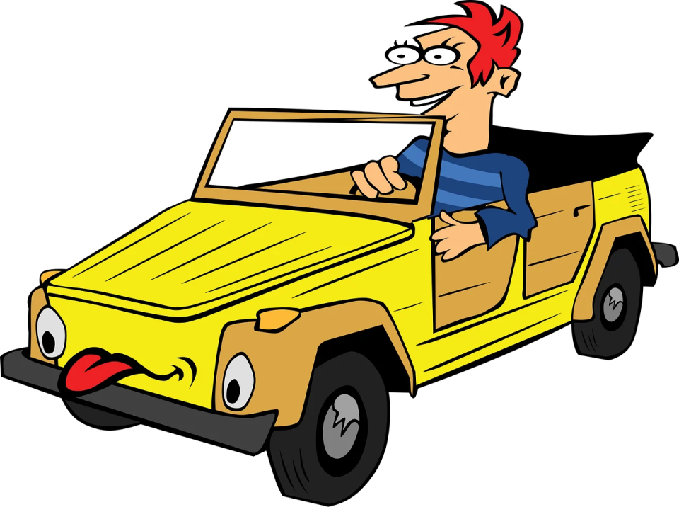 an image of a man driving a car