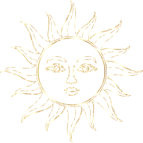 a drawing of the sun