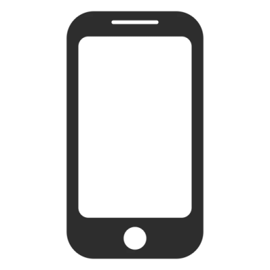 a black and white icon of a phone