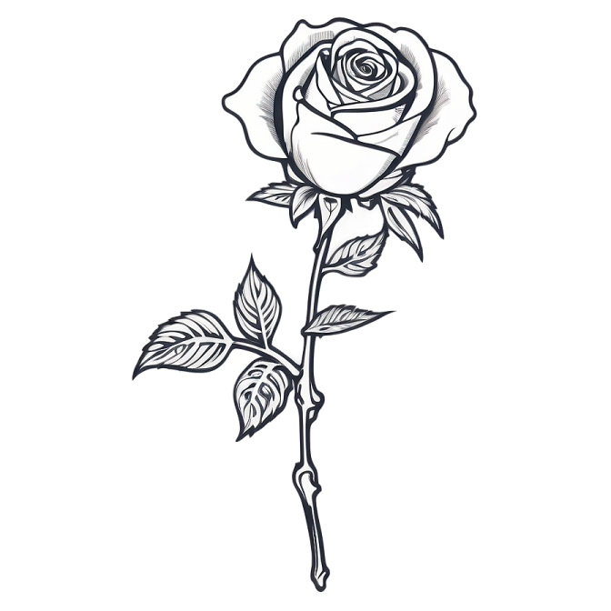 a rose tattoo design
