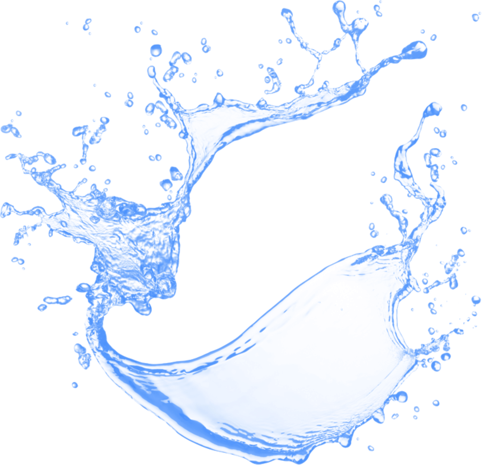water splash on a white background