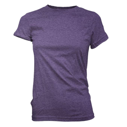 a women's purple t - shirt