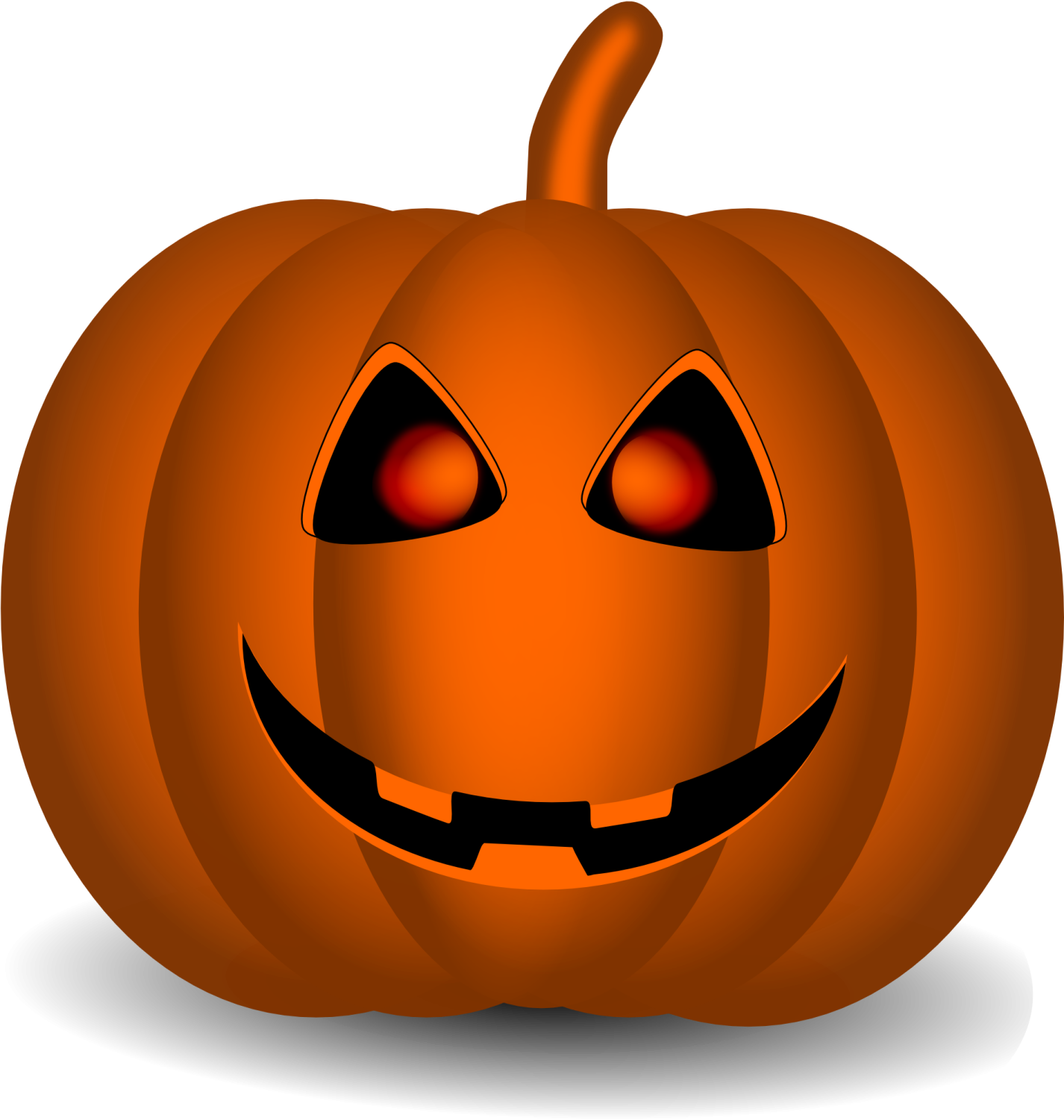 a pumpkin with an evil face on it