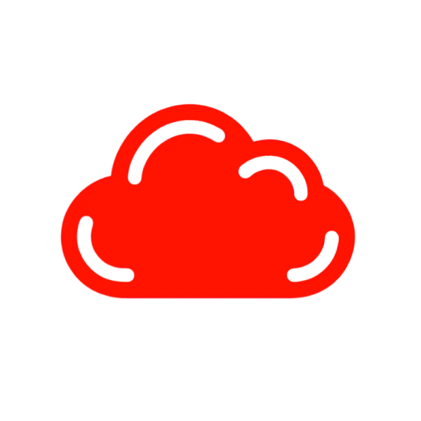 a black cloud icon on white background