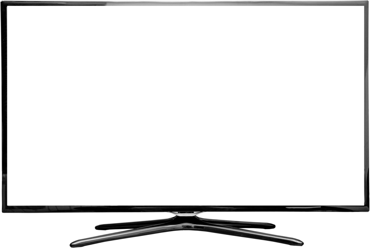 a flat screen tv on a white background