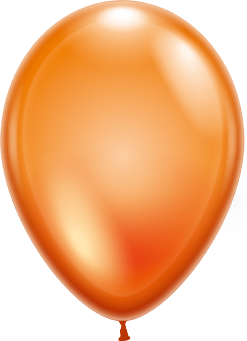 an orange balloon with a white background