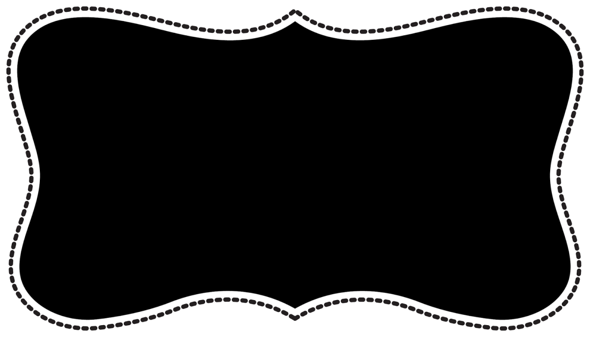 a black and white frame with dotted edges