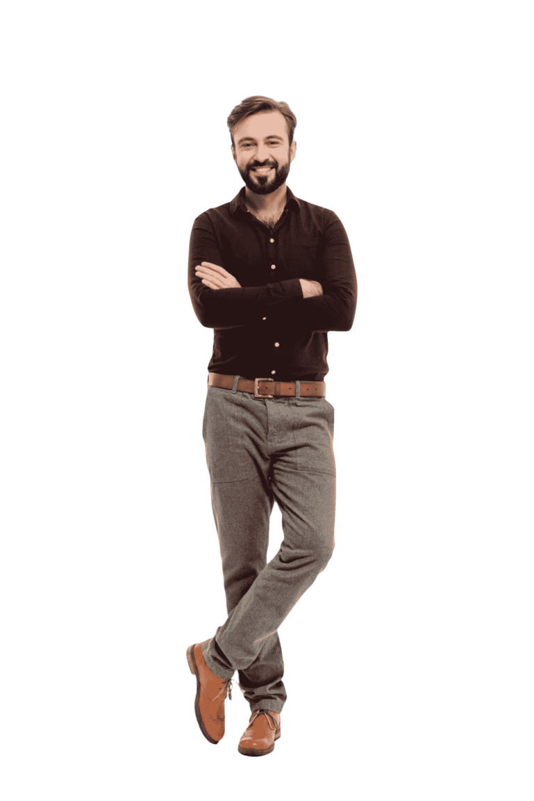 a man standing with his arms crossed