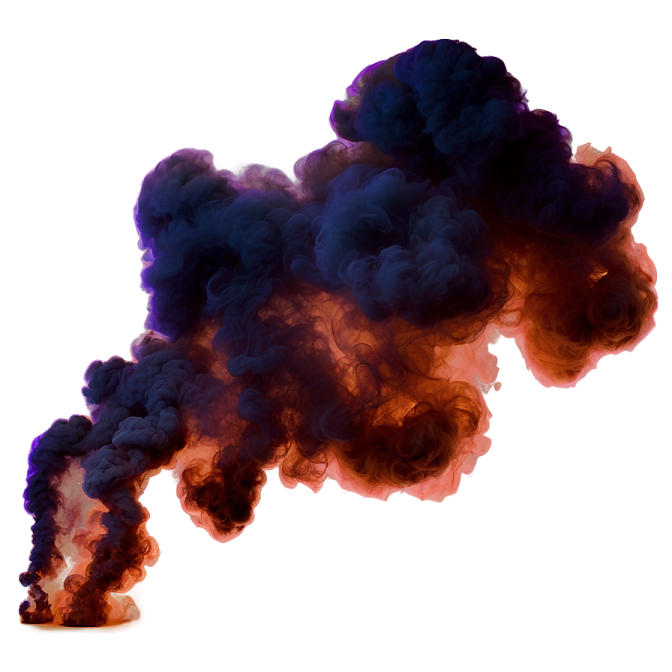 a black and red cloud of smoke