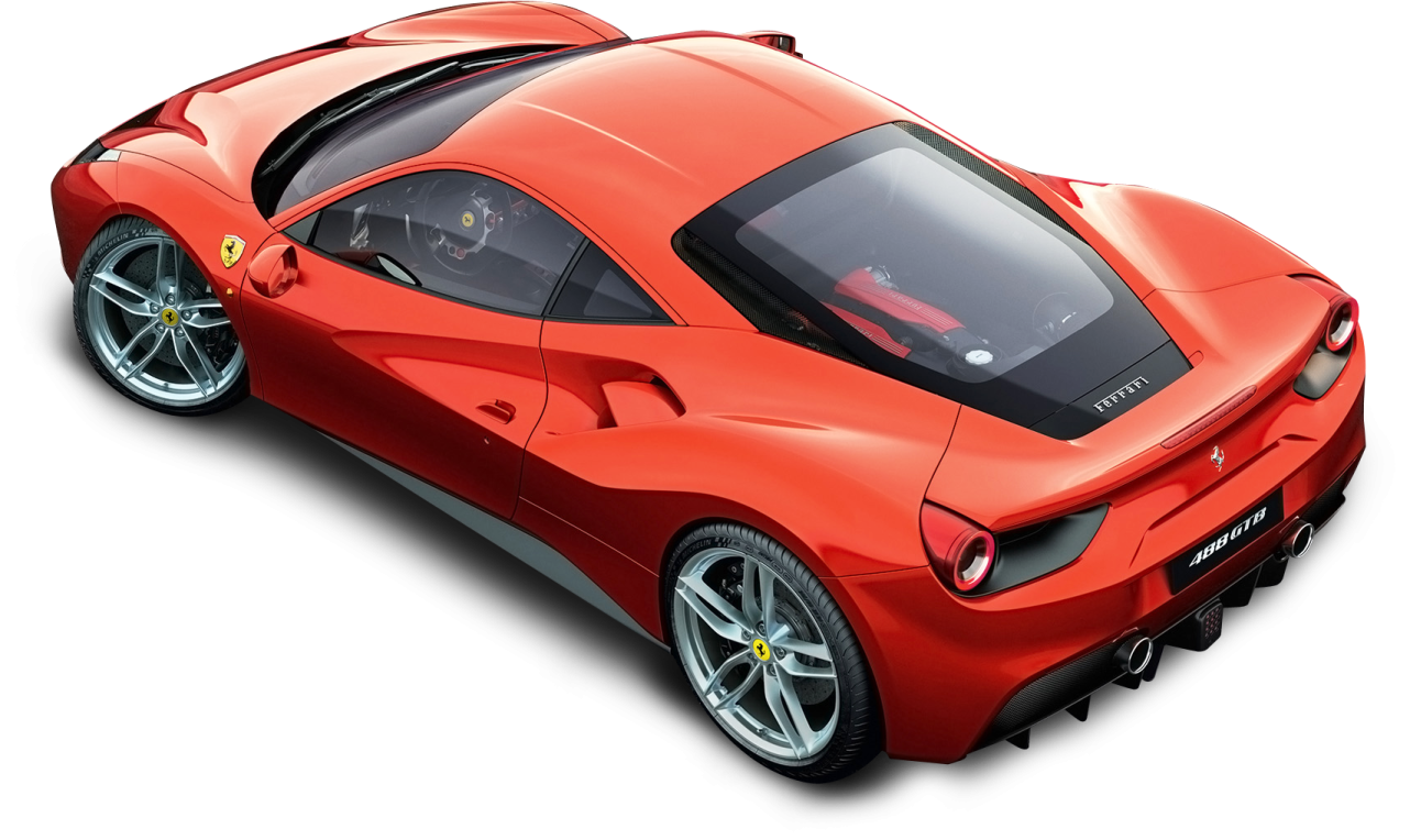 a red ferrari car on a white background