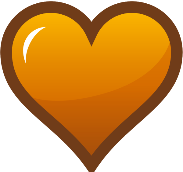 an orange heart icon