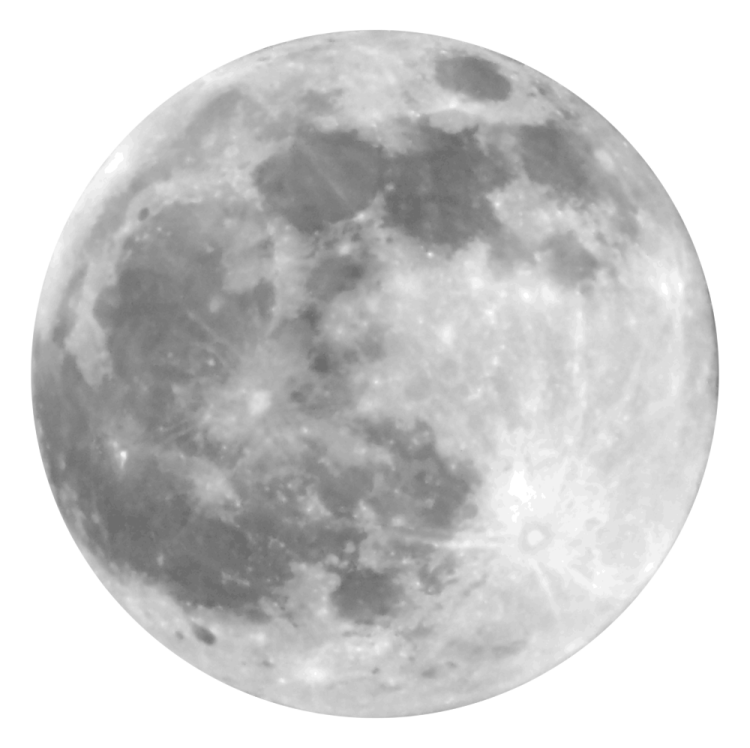 a full moon on a white background