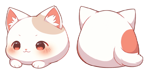 a white cat with brown eyes sitting on the ground