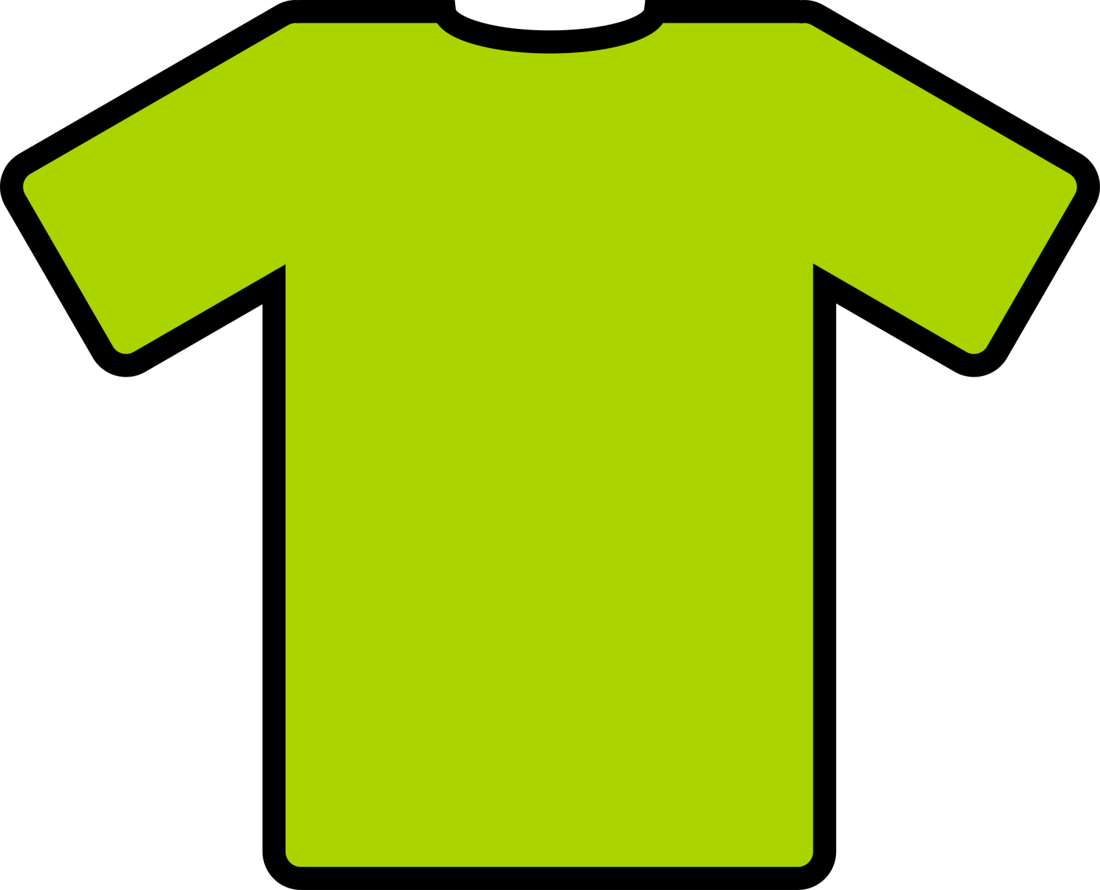 a green t - shirt