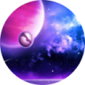 an image of two planets in the sky