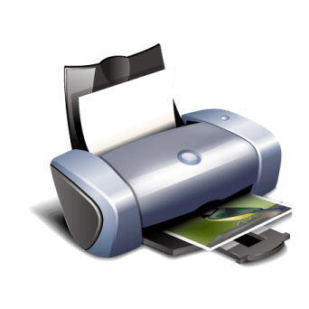 a printer on a white background