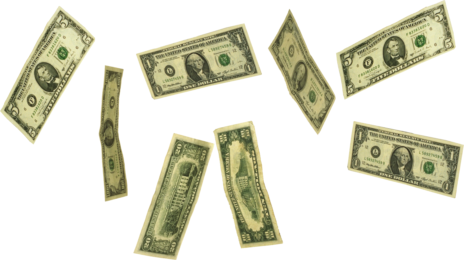 a bunch of money falling from the sky