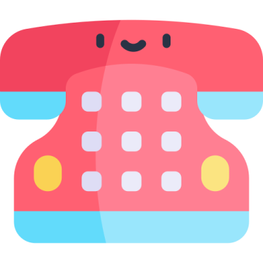 an illustration of a red telephone