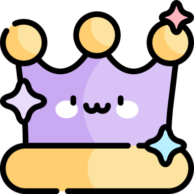 a purple crown with stars on it