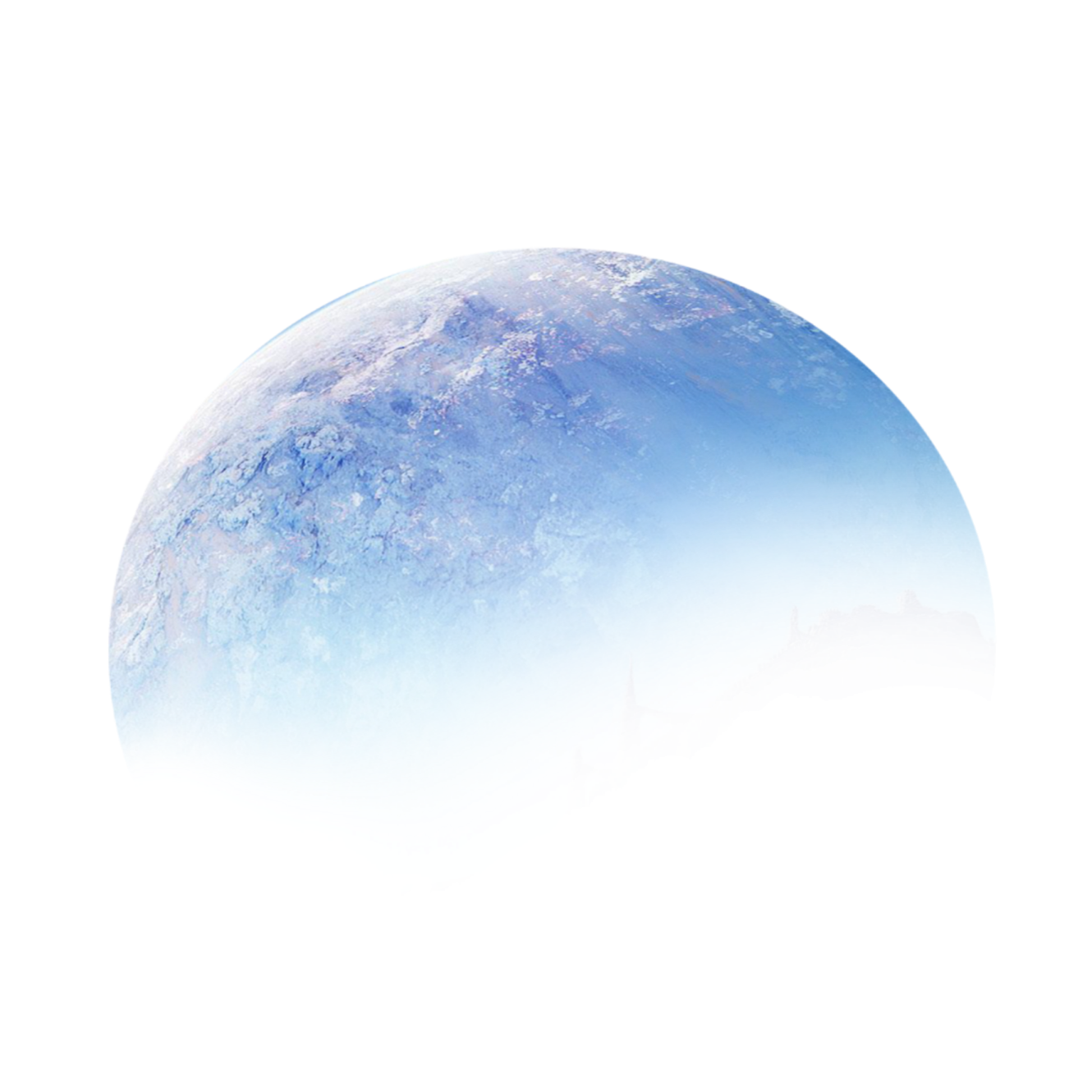 an image of the earth with a white background