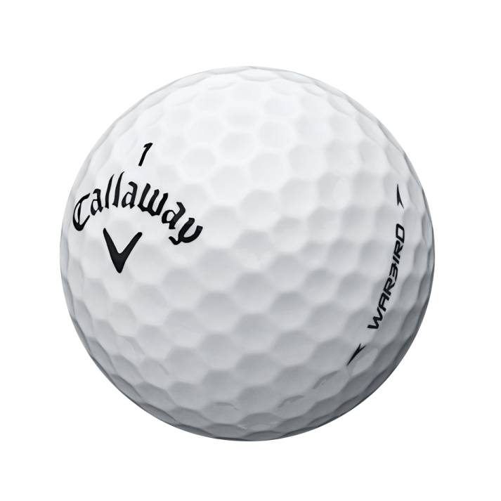 a white golf ball with black lettering on it
