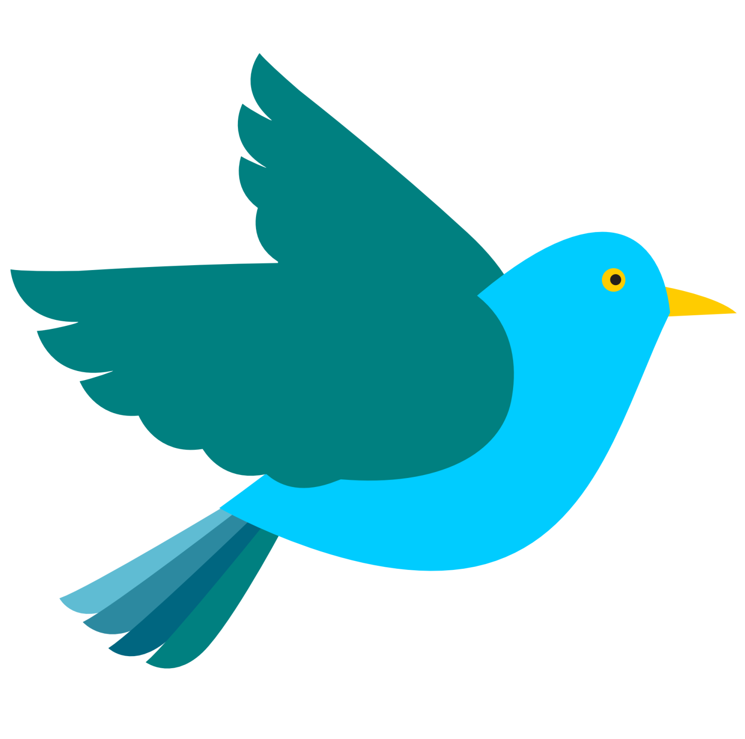 a blue bird flying in the air
