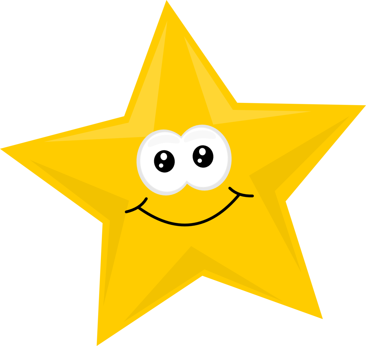 a yellow star with a smiling face