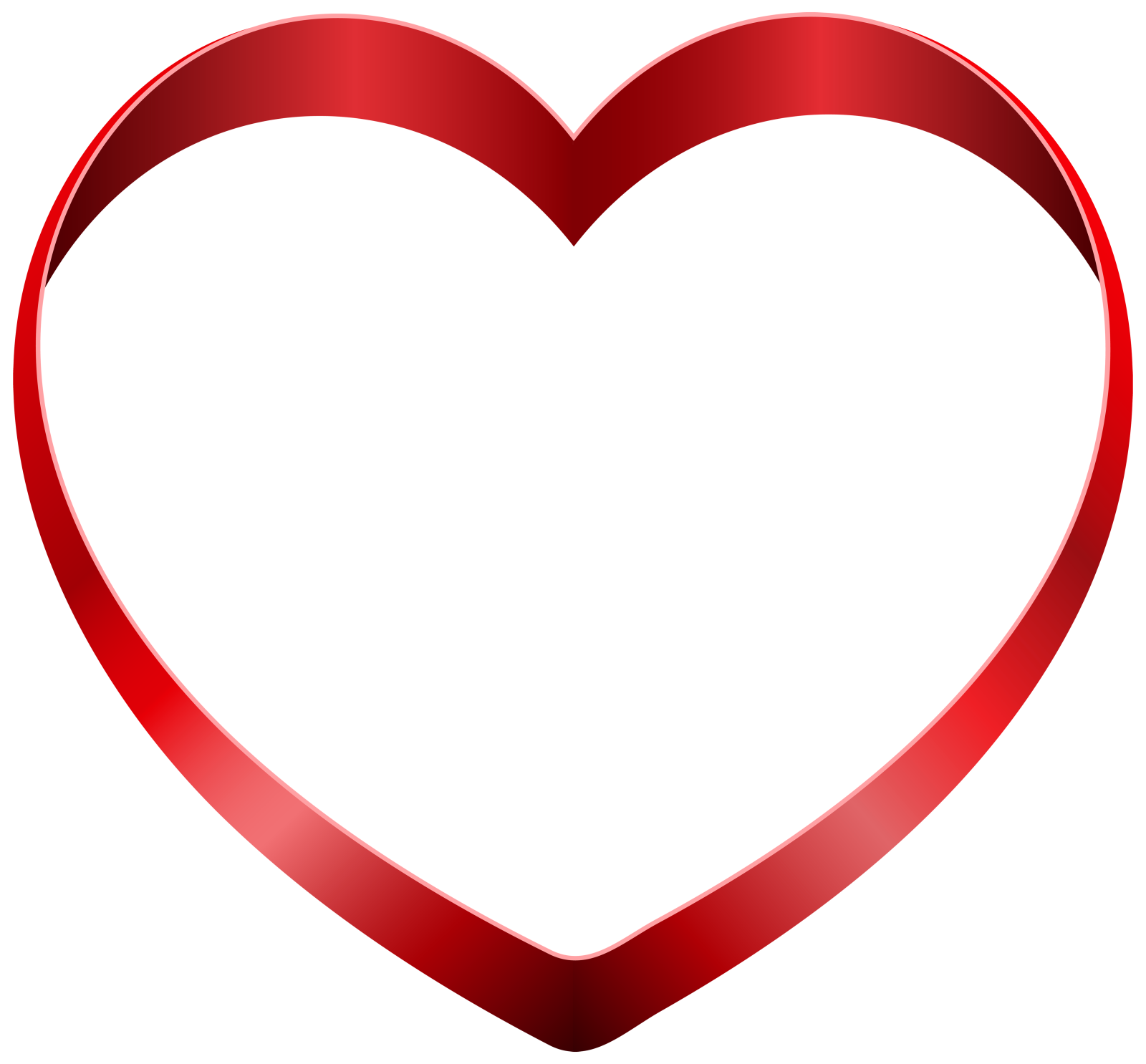 a red heart with a ribbon around it