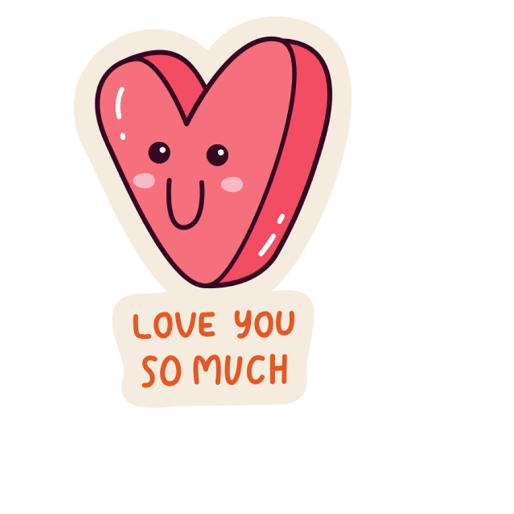 a heart with the words love you soh