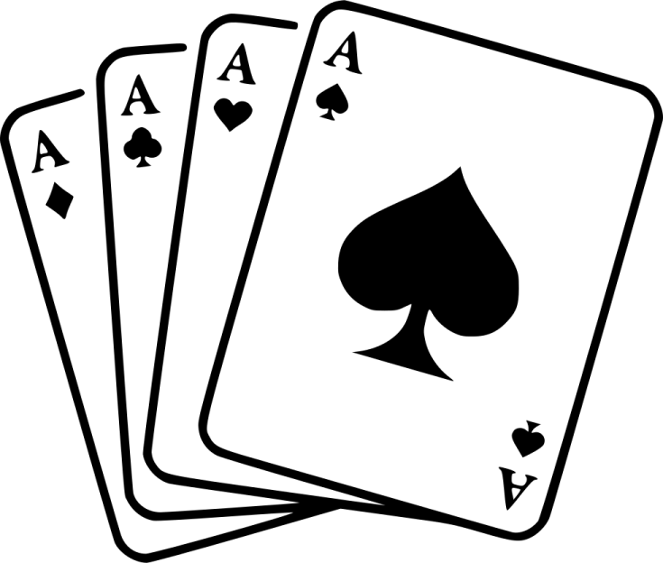 four aces playing cards