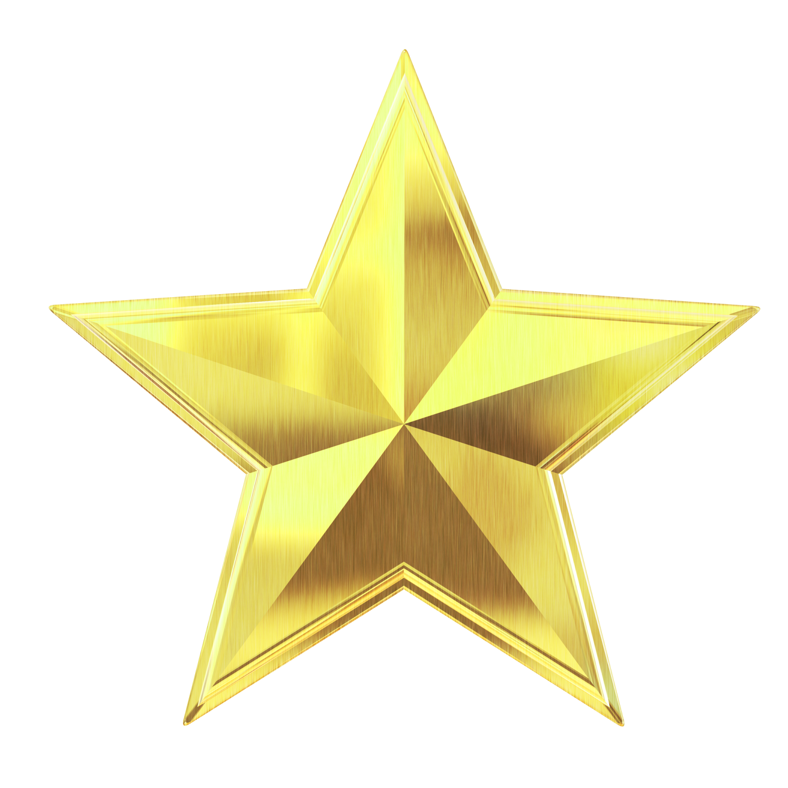a gold star on a white background