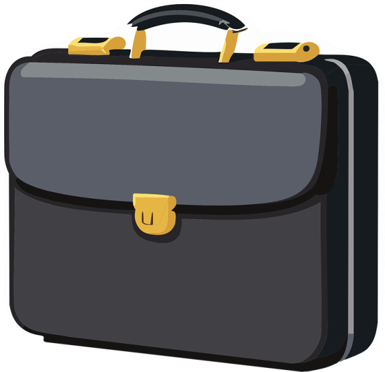 a briefcase on a white background