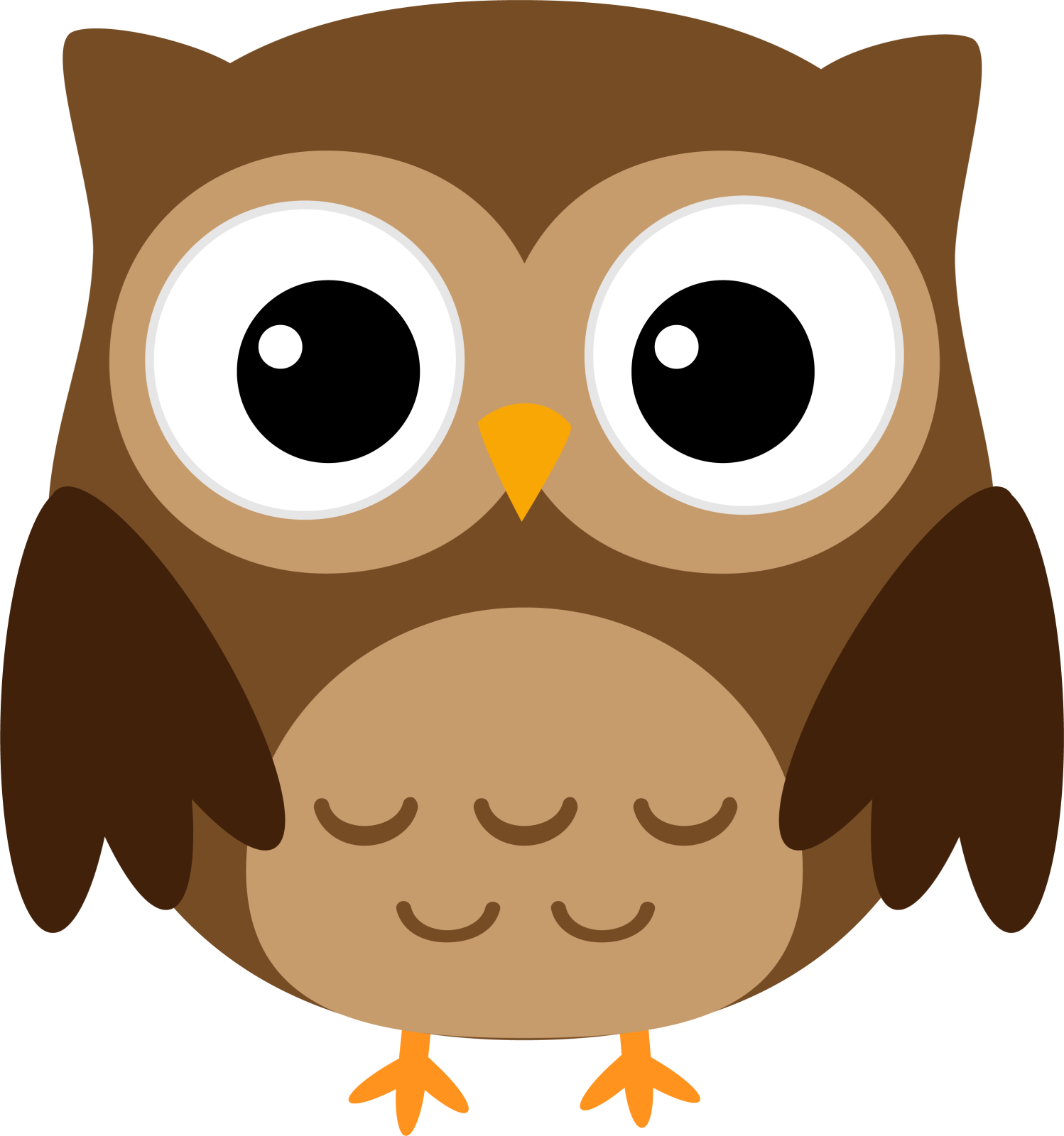 a brown owl with big eyes